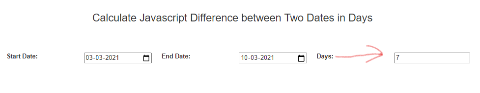 How To Calculate javascript Difference Between Two Dates In Days 