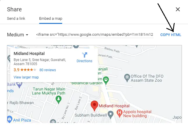 How to embed google map in HTML using iframe