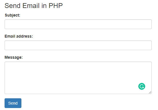 How to send email in PHP with example
