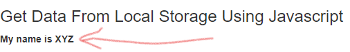 How to get data from localstorage in javascript