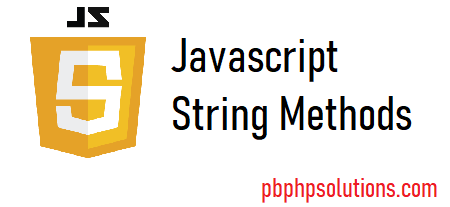 Javascript String Methods with example