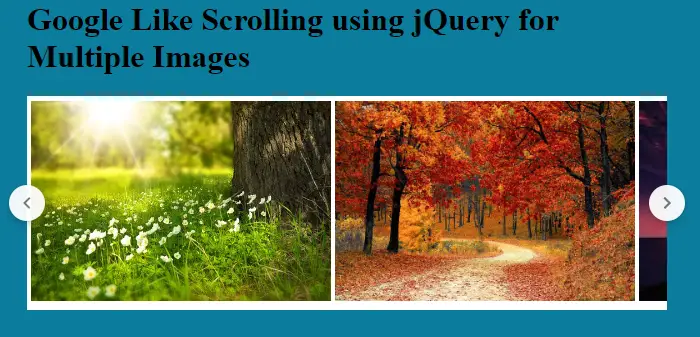 Google like scrolling using jquery for multiple images
