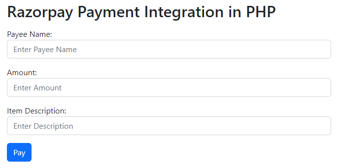 Razorpay payment gateway integration in PHP