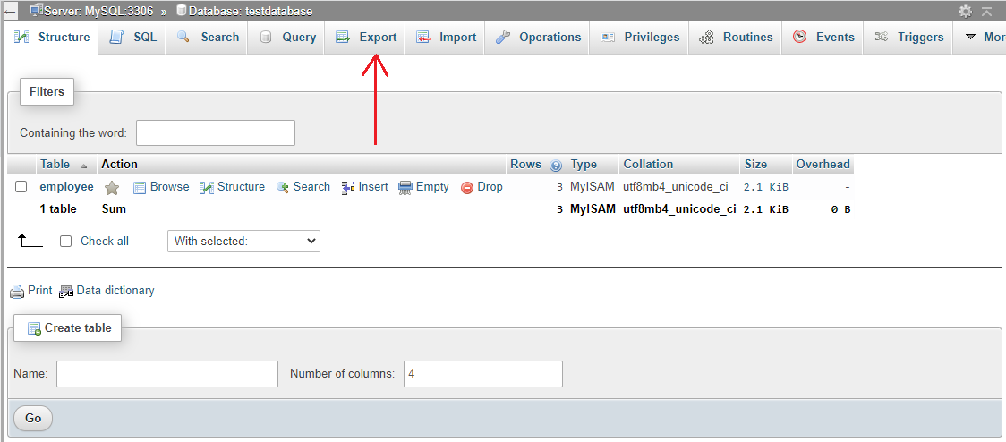 How to export database in PHPMyAdmin - PBPhpsolutions