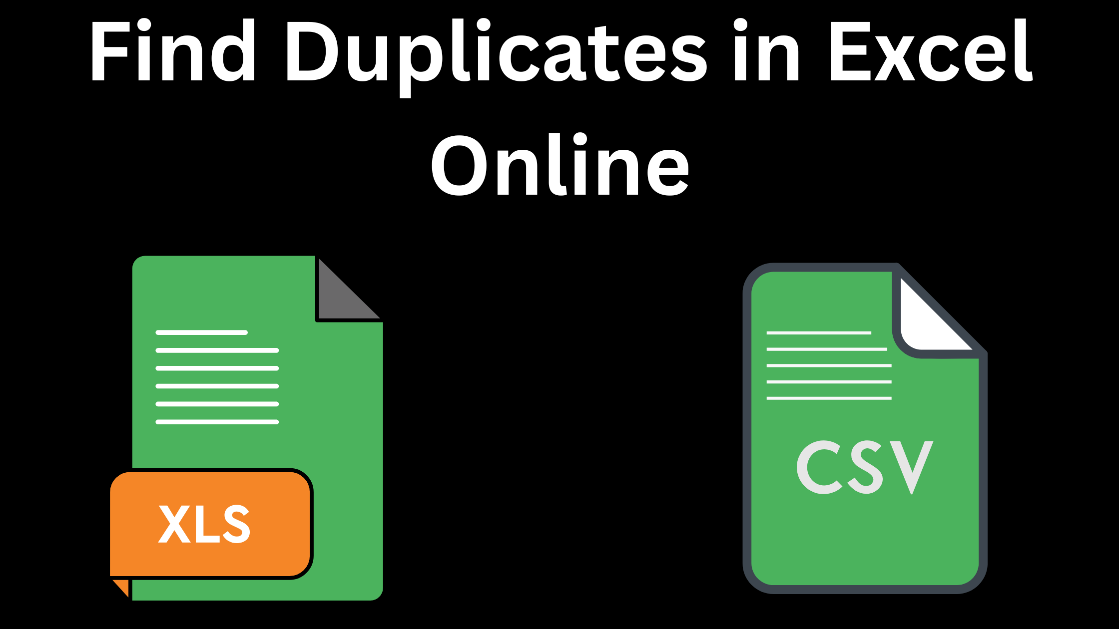 Find duplicates in excel online